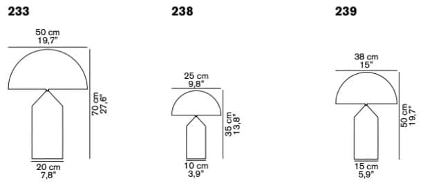 cortess_oluce_atollo_afmetingen cortess_oluce_atollo_afmetingen